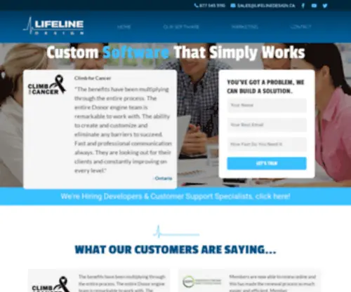 Lifelinedesign.ca(Hamilton, Brantford and Simcoe Ontario Web Design) Screenshot