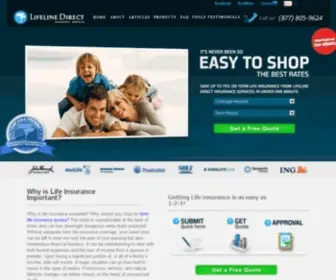 Lifelinedirectinsurance.com(Term Life Insurance Quotes) Screenshot