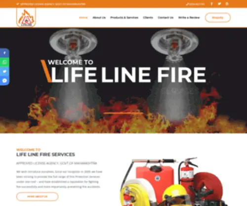 Lifelinefireservices.com(We provide fire fighting services and extinguisher refill) Screenshot