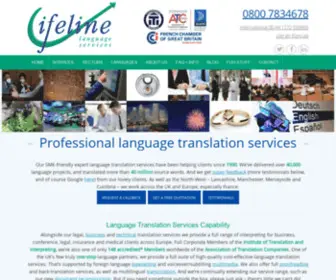 Lifelinelanguageservices.co.uk(The UK's reliable user) Screenshot