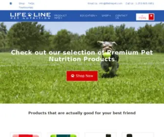 Lifelinepet.com(Life Line Pet Nutrition) Screenshot