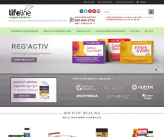 Lifelinesupplements.com(Life Line Supplements) Screenshot