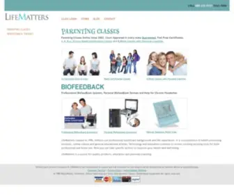 Lifematters.com(Online Parenting and Stress Management Classes) Screenshot