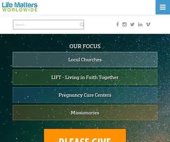Lifemattersww.org(Life Matters Worldwide) Screenshot