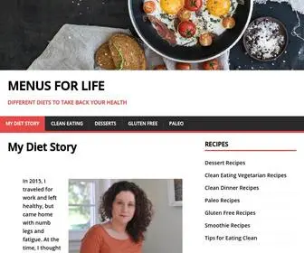 Lifemenus.com(Different Diets to Take Back Your Health) Screenshot