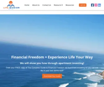 Lifemissioncapital.com(Financial Freedom with Commercial Real Estate Investment) Screenshot