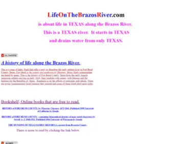 Lifeonthebrazosriver.com(Life On The Brazos River) Screenshot