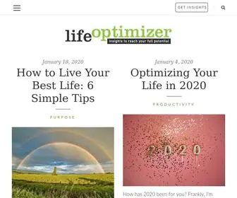 Lifeoptimizer.org(Life Optimizer) Screenshot