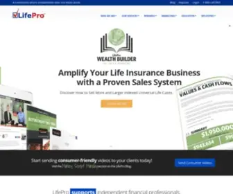 Lifepro.com(IMO for Life Insurance and Annuity Professionals) Screenshot