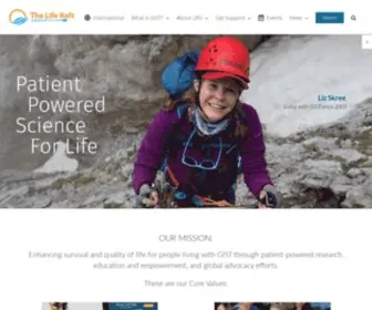 Liferaftgroup.org(GIST Support through Patient Powered Science) Screenshot