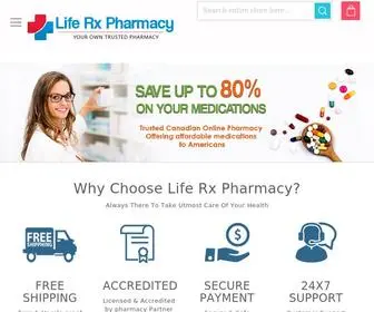 Liferxpharmacy.com(Life Rx Pharmacy) Screenshot