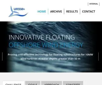 Lifes50Plus.eu(Innovative floating offshore wind energy) Screenshot