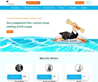 Lifesaveressays.com(Custom,Cheap Essay Writing Service USA) Screenshot