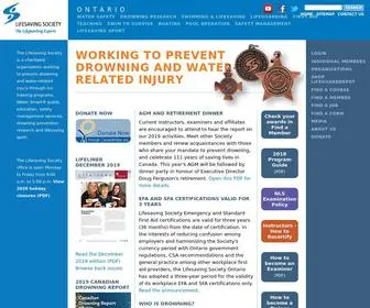 Lifesavingsociety.com(The Lifesaving Society) Screenshot
