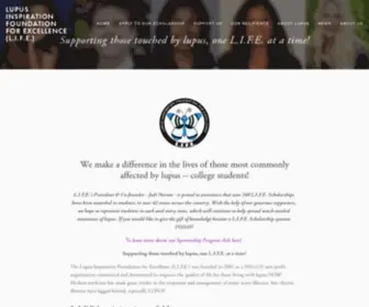 Lifescholarship.org(Lupus Inspiration Foundation for Excellence) Screenshot