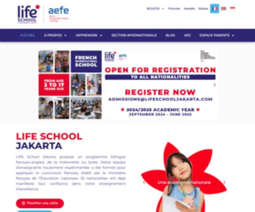 Lifeschooljakarta.com(Lycée Français de Jakarta) Screenshot