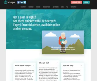 Lifesherpa.com.au(The Life you want with the money you have) Screenshot