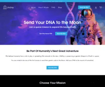 Lifeship.com(Send DNA & Ashes To The Moon) Screenshot