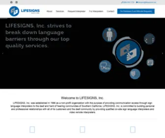 Lifesignsinc.org(LIFESIGNS) Screenshot