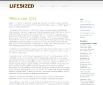 Lifesized.net(Interaction Design/User Experience) Screenshot