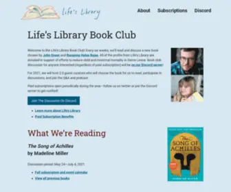 Lifeslibrarybookclub.com(Life's Library Book club) Screenshot