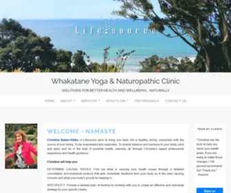 Lifesourceyoga.co.nz(Whakatane Yoga & Naturopathic Clinic) Screenshot