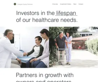 Lifespanequitypartners.com(Healthcare Growth Investing) Screenshot