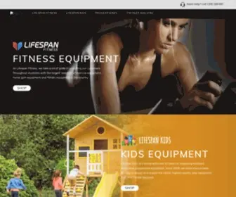 Lifespanonline.com.au(Treadmills, Fitness Equipment, Playground and Shelving) Screenshot