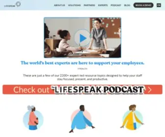 Lifespeak.com(Digital wellness platform) Screenshot
