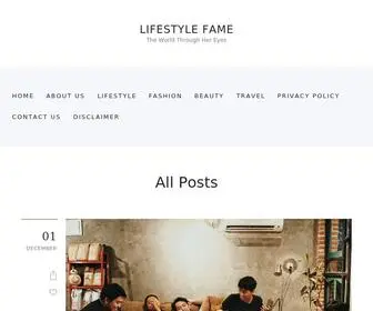 Lifestylefame.com(Lifestyle Fame) Screenshot