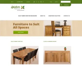 Lifestylefurniture.com.au(Solid Timber Dining Furniture) Screenshot