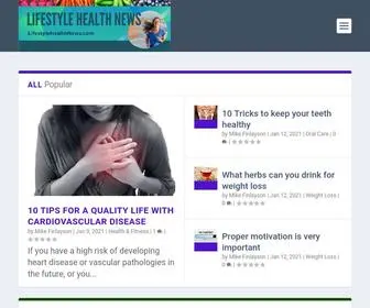 Lifestylehealthnews.com(Find current topical information for lifestyle and health) Screenshot