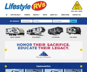 Lifestylervs.com(Lifestyle RVs) Screenshot