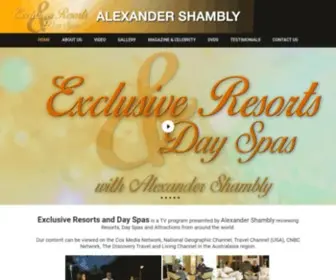 Lifestylesincresorts.com(Exclusive Resorts and Day Spas with Alexander Shambly) Screenshot