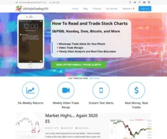 Lifestyletrading101.com(Stock Trading and Stock Market Analysis) Screenshot