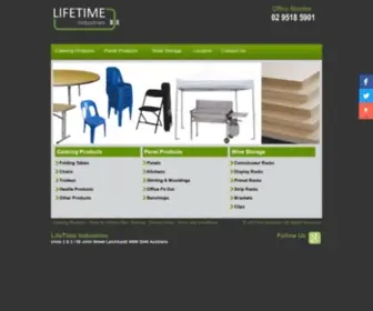 Lifetime.net.au(Lifetime Industries supplies Party Hire) Screenshot