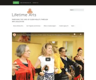 Lifetimearts.org(National Leaders in Creative Aging Program Development) Screenshot