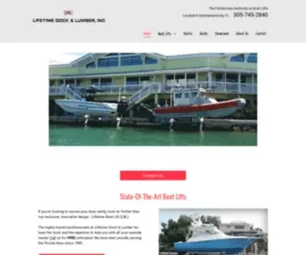 Lifetimeboatlifts.com(Lifetime Dock & Lumber Inc) Screenshot