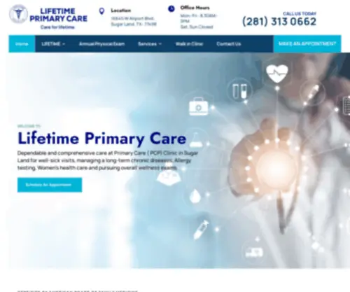 Lifetimeprimarycare.com(Top Primary Care Physician & Family Clinic) Screenshot