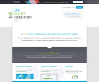 Lifevaluesinventory.org(Values Clarification Program) Screenshot
