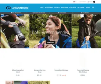 Lifeventure.co.uk(Travel Products and Accessories) Screenshot