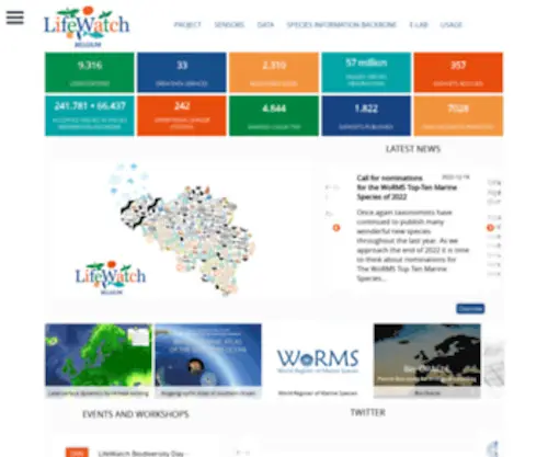 Lifewatch.be(Lifewatch regional portal) Screenshot