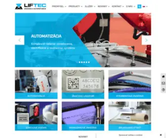 Liftec.sk(Technológie priemyselného značenie výrobkov a obalov) Screenshot