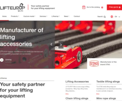 Lifteurop.com(Your safety partner for your lifting equipment) Screenshot