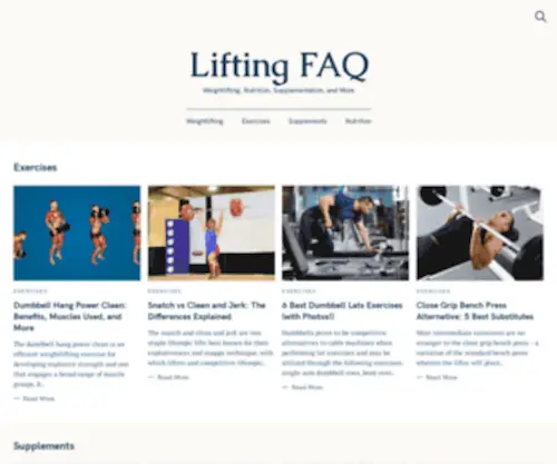 Liftingfaq.com(Lifting FAQ) Screenshot