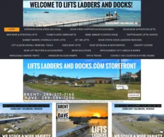 Liftsladdersanddocks.com(MI & IN Boat Lifts/ Hoists) Screenshot