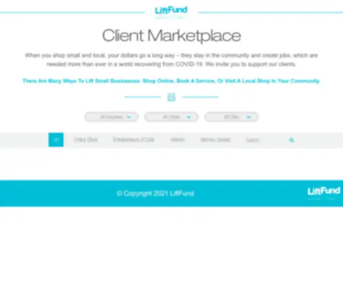 Liftsmallbusiness.com(Lift the Places You Love) Screenshot