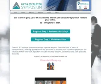 Liftsymposium.org(Symposium on Lift and Escalator Technologies organised by Northampton University) Screenshot