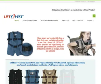 Liftvest.com(LIftVest eases transfers and repositioning) Screenshot