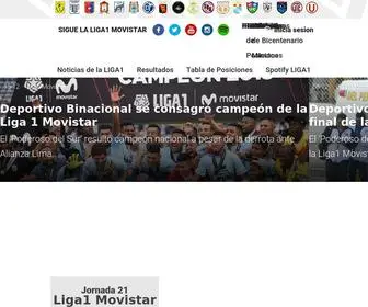 Liga1.pe(Visita el sitio web Oficial de la Liga De Fútbol Profesional 2020) Screenshot